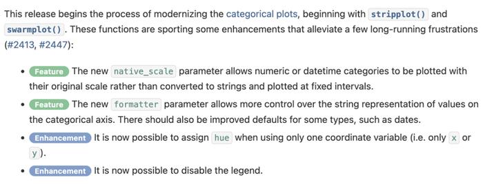 Seaborn 项目发行说明节选